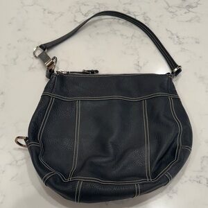 Prada Vintage Black Leather Shoulder Bag